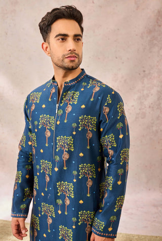 Indigo Wildscape Kurta by House Of Masaba Men available on Indiaspopup.com