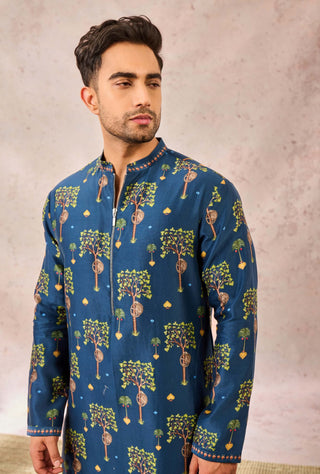 Indigo Wildscape Kurta by House Of Masaba Men available on Indiaspopup.com