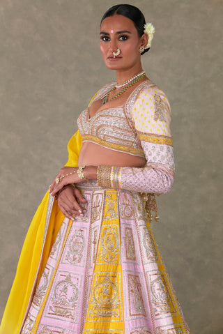 House Of Masaba-Lilac Kasata Lehenga Set-INDIASPOPUP.COM