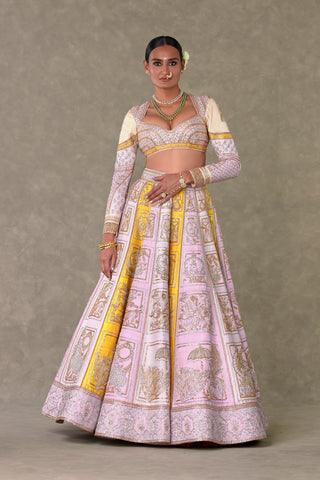 House Of Masaba-Lilac Kasata Lehenga Set-INDIASPOPUP.COM