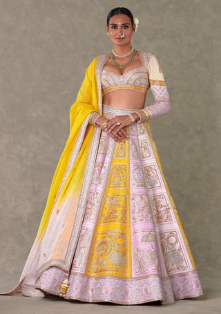 House Of Masaba-Lilac Kasata Lehenga Set-INDIASPOPUP.COM