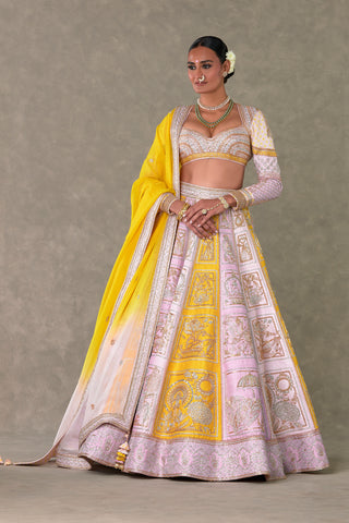 House Of Masaba-Lilac Kasata Lehenga Set-INDIASPOPUP.COM