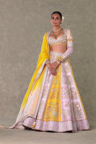House Of Masaba-Lilac Kasata Lehenga Set-INDIASPOPUP.COM