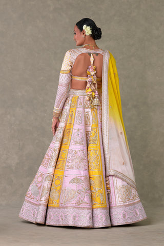 House Of Masaba-Lilac Kasata Lehenga Set-INDIASPOPUP.COM