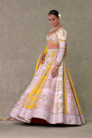 House Of Masaba-Lilac Kasata Lehenga Set-INDIASPOPUP.COM