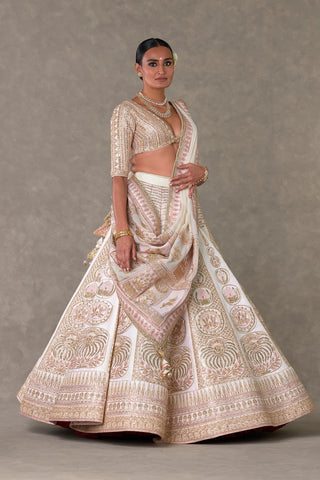 House Of Masaba-Ivory Bagh-E-Bahar Lehenga Set-INDIASPOPUP.COM