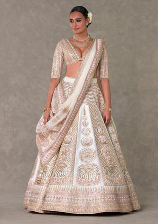 House Of Masaba-Ivory Bagh-E-Bahar Lehenga Set-INDIASPOPUP.COM