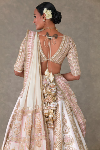 House Of Masaba-Ivory Bagh-E-Bahar Lehenga Set-INDIASPOPUP.COM