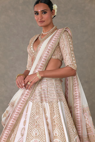 House Of Masaba-Ivory Bagh-E-Bahar Lehenga Set-INDIASPOPUP.COM