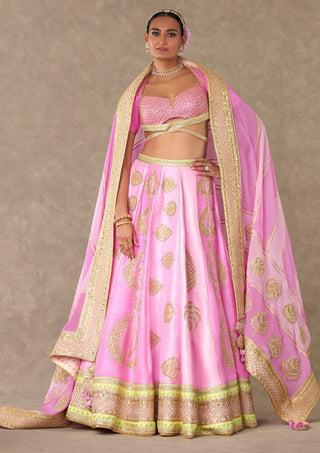 House Of Masaba-Barfi Pink Sitara Dil Lehenga Set-INDIASPOPUP.COM