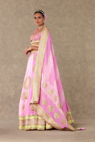 House Of Masaba-Barfi Pink Sitara Dil Lehenga Set-INDIASPOPUP.COM