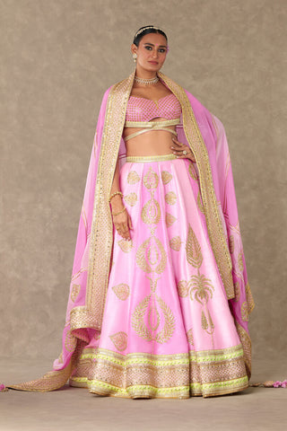 House Of Masaba-Barfi Pink Sitara Dil Lehenga Set-INDIASPOPUP.COM