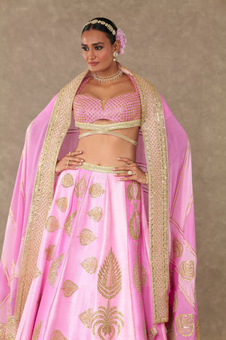 House Of Masaba-Barfi Pink Sitara Dil Lehenga Set-INDIASPOPUP.COM