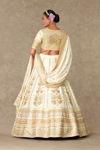 House Of Masaba-Ivory Neel-Kamal Lehenga And Double Dupatta Set-INDIASPOPUP.COM