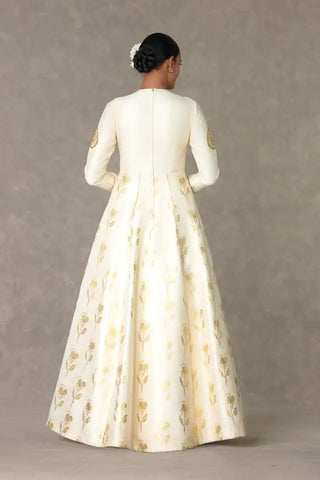 House Of Masaba-Ivory Bloom Gown-INDIASPOPUP.COM