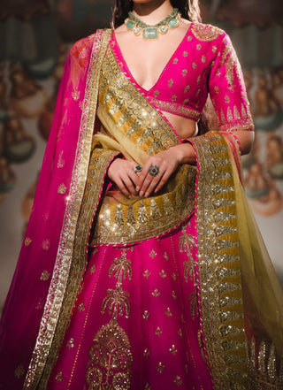 Rose Falooda Pink Lehenga Set by House Of Masaba available on Indiaspopup.com