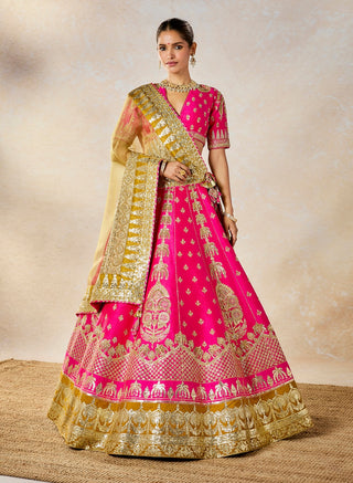 Rose falooda pink lehenga set