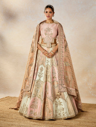 Rabri peach pink lehenga set
