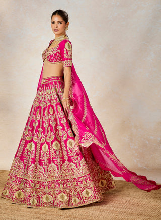 Rani Pink Dilli 6 Lehenga Set by House Of Masaba available on Indiaspopup