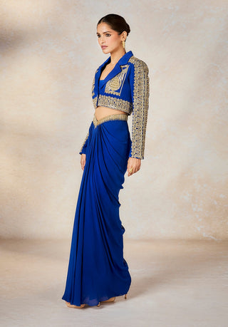 Saanjh baug cropped blazer and skirt set