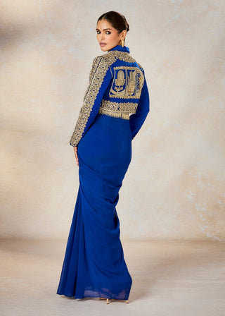 Saanjh baug cropped blazer and skirt set