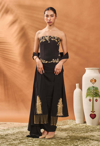 Kala-Khatta Corset And Skirt Set by House Of Masaba available on Indiaspopup.com