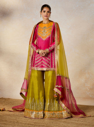 Pink Meetha Paan Sharara Set by House Of Masaba available on Indiaspopup