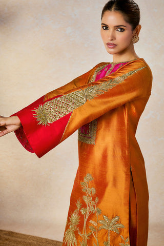 Orange keseri kurta set