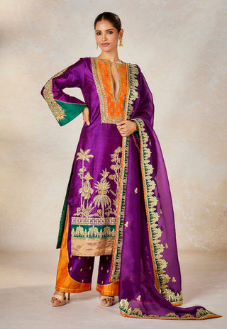 Purple jamun cooler kurta set