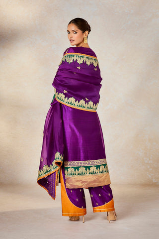 Purple jamun cooler kurta set