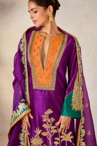 Purple jamun cooler kurta set