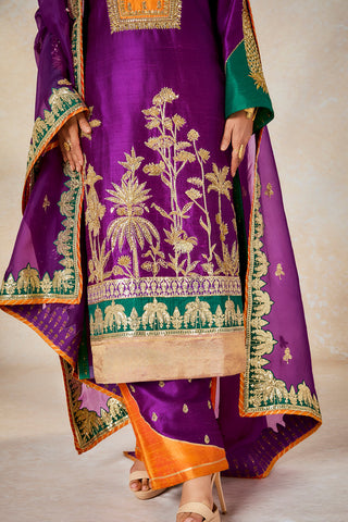 Purple jamun cooler kurta set