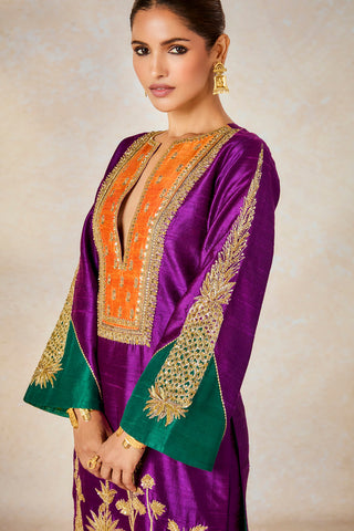 Purple jamun cooler kurta set