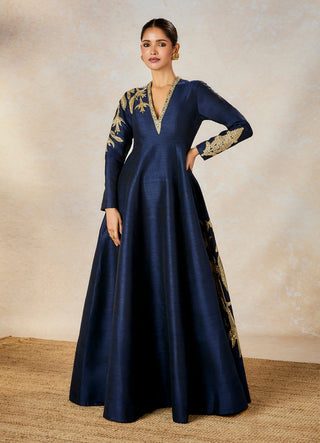 Navy Blue Neeltara Gown by House Of Masaba available on Indiaspopup