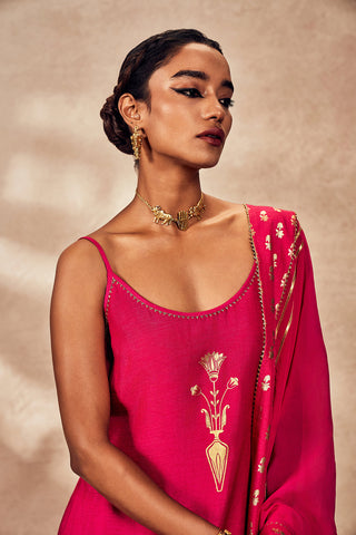 Pink Tropical Rhapsody Sharara Set by House Of Masaba, available on Indiaspopup.com