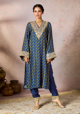 Blue Pixie Dust Tunic And Pants by House Of Masaba, available on Indiaspopup.com