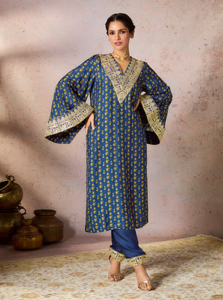 Blue Pixie Dust Tunic And Pants by House Of Masaba, available on Indiaspopup.com