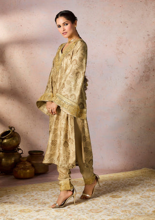 Beige Midnight Maze Tunic And Pants by House Of Masaba, available on Indiaspopup.com