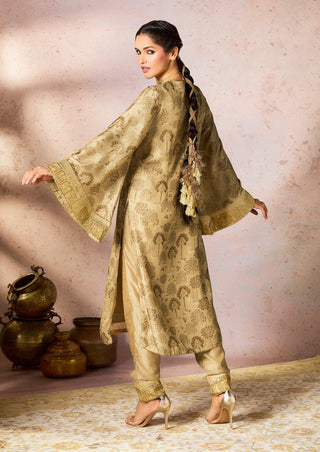 Beige Midnight Maze Tunic And Pants by House Of Masaba, available on Indiaspopup.com