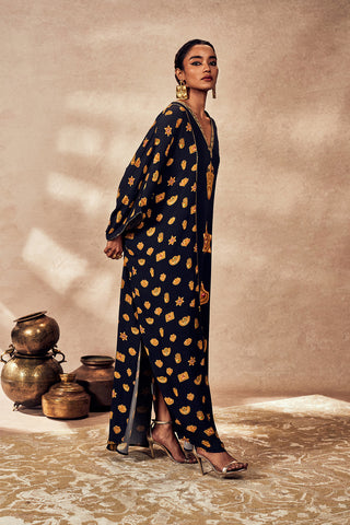 Black Trinkets Kaftan by House Of Masaba, available on Indiaspopup.com