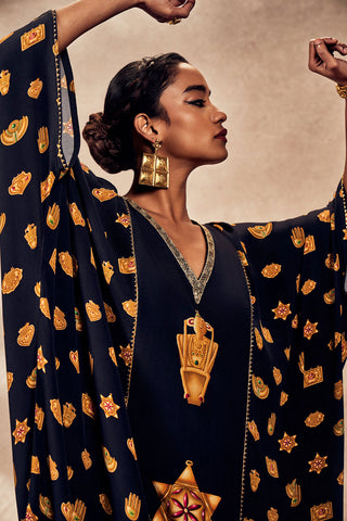 Black Trinkets Kaftan by House Of Masaba, available on Indiaspopup.com