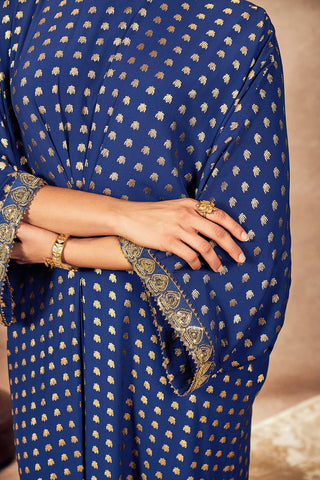 Blue Palmscape Kaftan by House Of Masaba, available on Indiaspopup.com