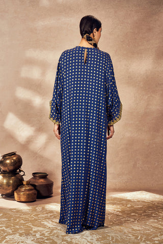 Blue Palmscape Kaftan by House Of Masaba, available on Indiaspopup.com