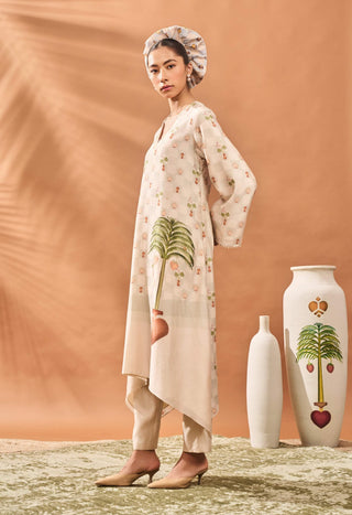 Ivory Checkers Bloom Tunic And Pants by House Of Masaba available on Indiaspopup.com
