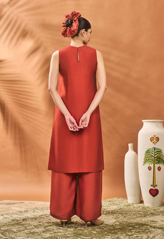 Red All Fours Tunic And Pants by House Of Masaba available on Indiaspopup.com