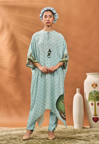 Blue Ace Of Spades Tunic And Pants by House Of Masaba available on Indiaspopup.com