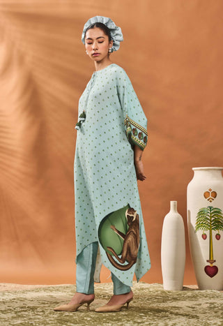 Blue Ace Of Spades Tunic And Pants by House Of Masaba available on Indiaspopup.com