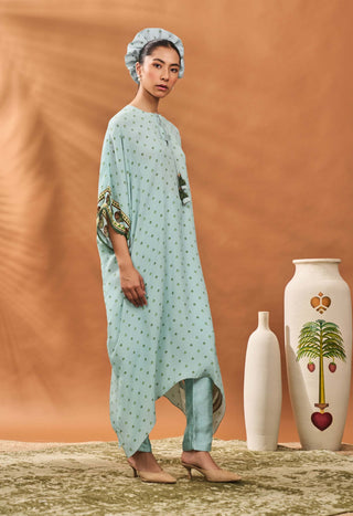 Blue Ace Of Spades Tunic And Pants by House Of Masaba available on Indiaspopup.com