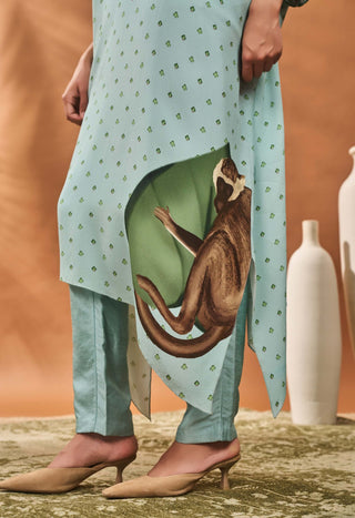 Blue Ace Of Spades Tunic And Pants by House Of Masaba available on Indiaspopup.com