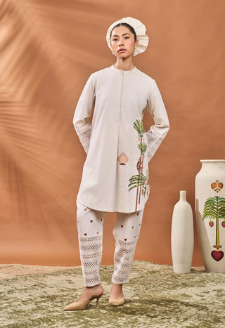 Ivory Blooming Board Tunic And Pants by House Of Masaba available on Indiaspopup.com